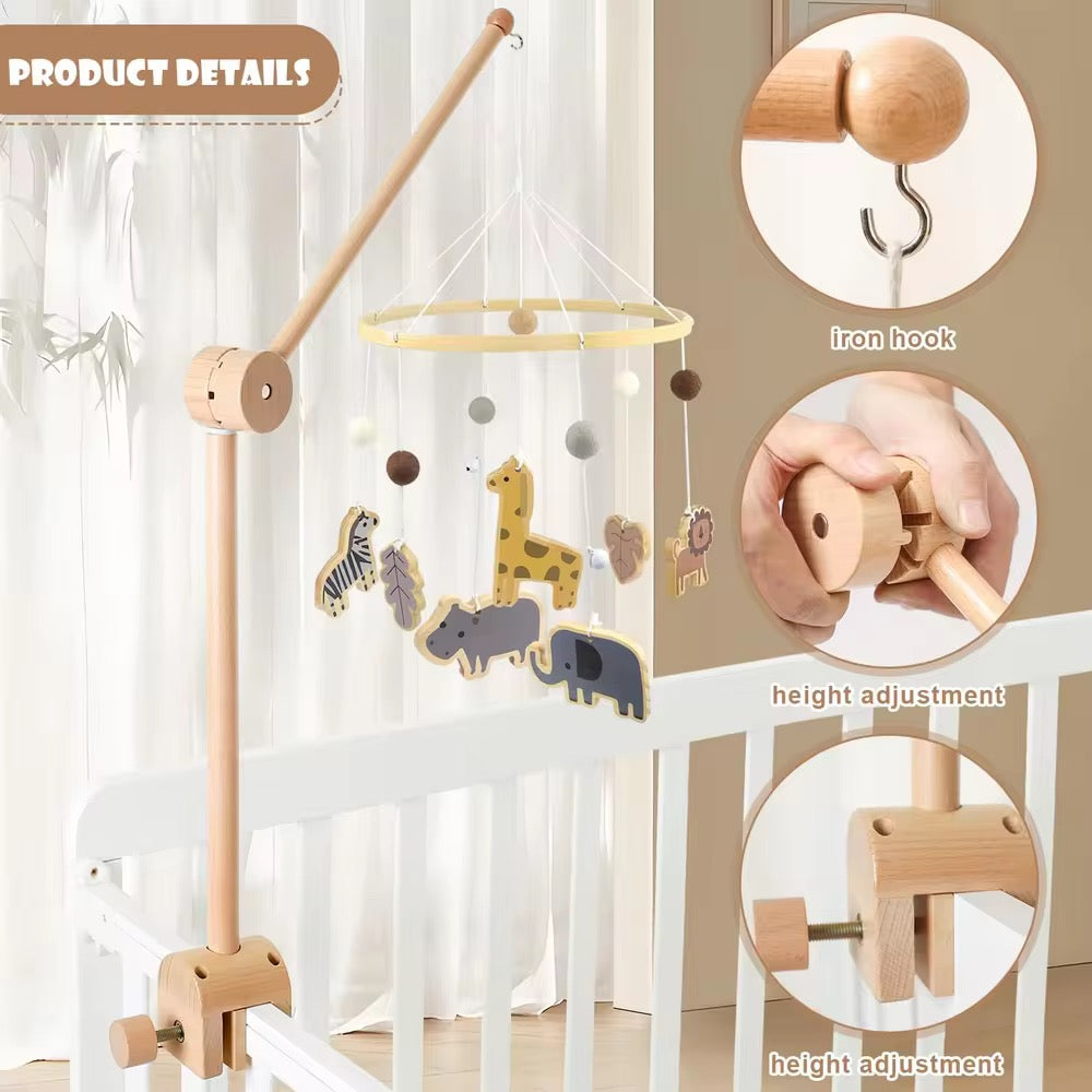 Wooden Baby Crib Mobile Holder/ Arched Bed Bell Holder - Thefirstgiggles