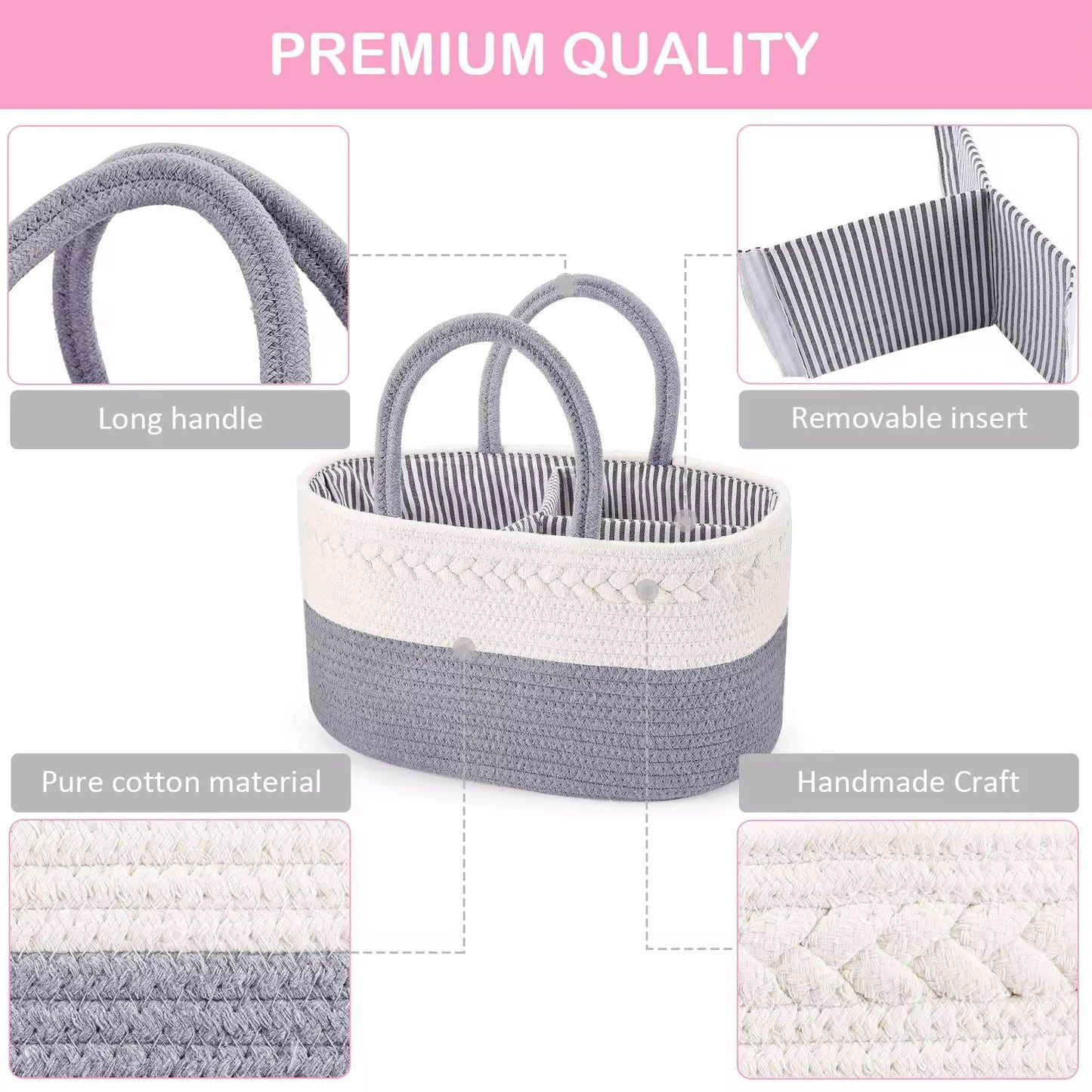 Foldable Baby Diaper Caddy / Infant Diaper Bag - Thefirstgiggles